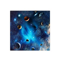 3d Universe Space Star Planet Satin Bandana Scarf 22  X 22  by Grandong