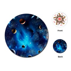 3d Universe Space Star Planet Playing Cards Single Design (round) by Grandong