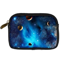 3d Universe Space Star Planet Digital Camera Leather Case by Grandong