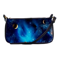 3d Universe Space Star Planet Shoulder Clutch Bag by Grandong