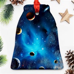 3d Universe Space Star Planet Bell Ornament (two Sides) by Grandong