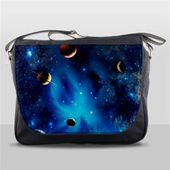 3d Universe Space Star Planet Messenger Bag by Grandong