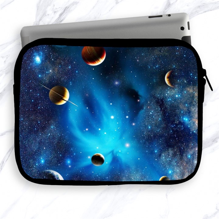 3d Universe Space Star Planet Apple iPad 2/3/4 Zipper Cases