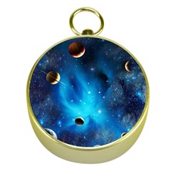 3d Universe Space Star Planet Gold Compasses by Grandong