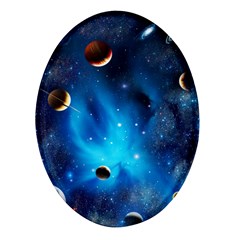 3d Universe Space Star Planet Oval Glass Fridge Magnet (4 Pack) by Grandong