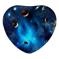 3d Universe Space Star Planet Heart Glass Fridge Magnet (4 Pack) by Grandong