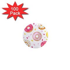 Vector Donut Seamless Pattern 1  Mini Magnets (100 Pack)  by Grandong