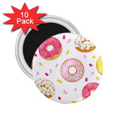 Vector Donut Seamless Pattern 2 25  Magnets (10 Pack)  by Grandong