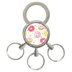 Vector Donut Seamless Pattern 3-ring Key Chain by Grandong