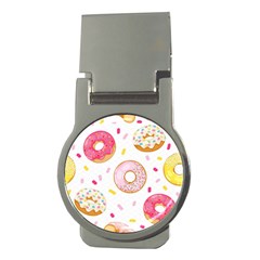 Vector Donut Seamless Pattern Money Clips (round)  by Grandong