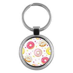 Vector Donut Seamless Pattern Key Chain (round) by Grandong