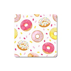 Vector Donut Seamless Pattern Square Magnet by Grandong