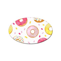 Vector Donut Seamless Pattern Sticker Oval (10 Pack) by Grandong