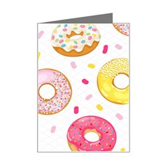 Vector Donut Seamless Pattern Mini Greeting Card by Grandong