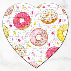 Vector Donut Seamless Pattern Jigsaw Puzzle (heart) by Grandong