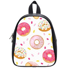 Vector Donut Seamless Pattern School Bag (small) by Grandong