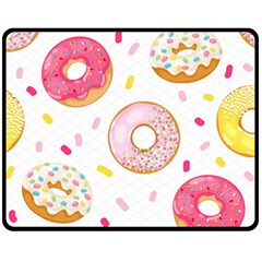 Vector Donut Seamless Pattern Fleece Blanket (medium) by Grandong