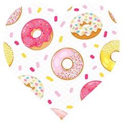 Vector Donut Seamless Pattern Wooden Puzzle Heart by Grandong