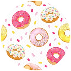 Vector Donut Seamless Pattern Wooden Puzzle Round by Grandong