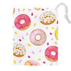 Vector Donut Seamless Pattern Drawstring Pouch (5xl) by Grandong