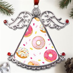 Vector Donut Seamless Pattern Metal Angel With Crystal Ornament