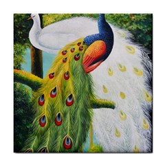 Peacock Art Tile Coaster by Grandong