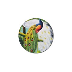 Peacock Art Golf Ball Marker by Grandong