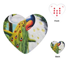 Peacock Art Playing Cards Single Design (heart) by Grandong