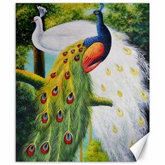 Peacock Art Canvas 8  X 10  by Grandong