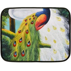 Peacock Art Fleece Blanket (mini) by Grandong