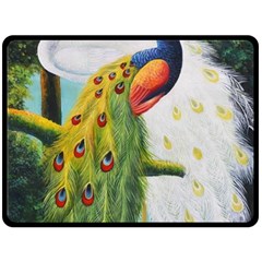 Peacock Art Fleece Blanket (large) by Grandong