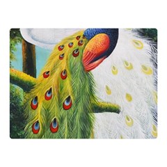 Peacock Art Two Sides Premium Plush Fleece Blanket (mini) by Grandong