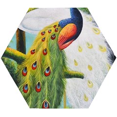 Peacock Art Wooden Puzzle Hexagon by Grandong