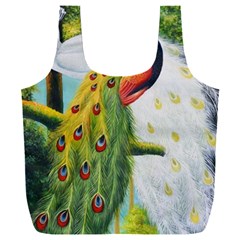 Peacock Art Full Print Recycle Bag (xxxl) by Grandong