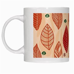 Forest Leaves Seamless Pattern With Natural Floral White Mug by Grandong