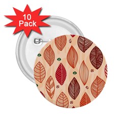 Forest Leaves Seamless Pattern With Natural Floral 2 25  Buttons (10 Pack)  by Grandong