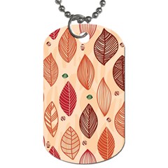 Forest Leaves Seamless Pattern With Natural Floral Dog Tag (one Side) by Grandong