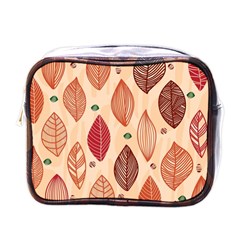 Forest Leaves Seamless Pattern With Natural Floral Mini Toiletries Bag (one Side) by Grandong