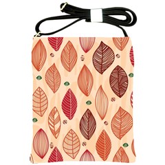 Forest Leaves Seamless Pattern With Natural Floral Shoulder Sling Bag by Grandong