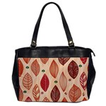 Forest Leaves Seamless Pattern With Natural Floral Oversize Office Handbag Front