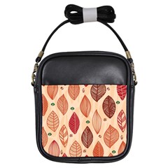 Forest Leaves Seamless Pattern With Natural Floral Girls Sling Bag by Grandong