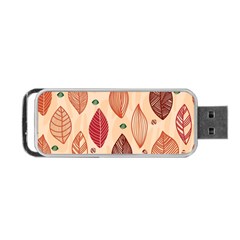 Forest Leaves Seamless Pattern With Natural Floral Portable Usb Flash (two Sides) by Grandong