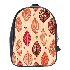 Forest Leaves Seamless Pattern With Natural Floral School Bag (xl) by Grandong