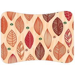 Forest Leaves Seamless Pattern With Natural Floral Velour Seat Head Rest Cushion by Grandong