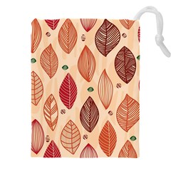 Forest Leaves Seamless Pattern With Natural Floral Drawstring Pouch (5xl) by Grandong