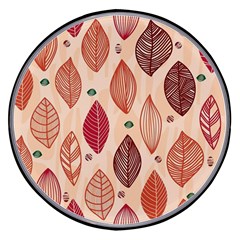 Forest Leaves Seamless Pattern With Natural Floral Wireless Fast Charger(black) by Grandong