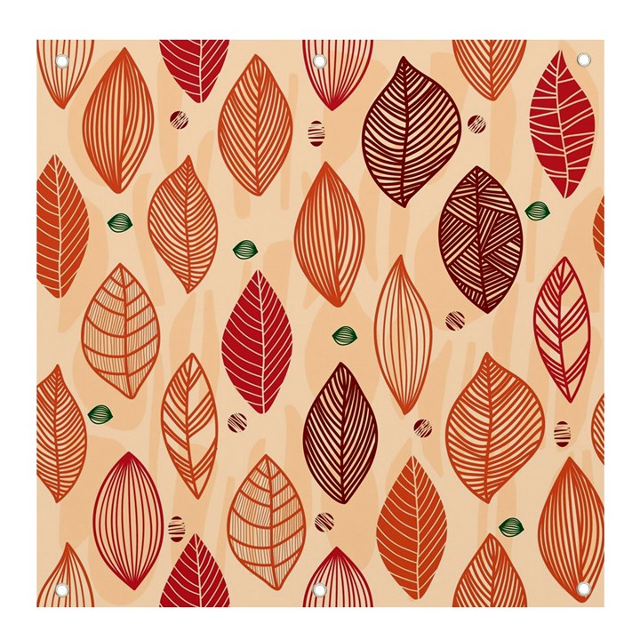 Forest Leaves Seamless Pattern With Natural Floral Banner and Sign 4  x 4 