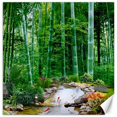 Bamboo Forest Squid Family Canvas 16  X 16  by Grandong