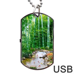 Bamboo Forest Squid Family Dog Tag Usb Flash (one Side) by Grandong