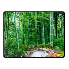 Bamboo Forest Squid Family Two Sides Fleece Blanket (small) by Grandong